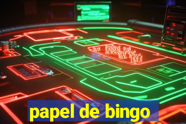 papel de bingo