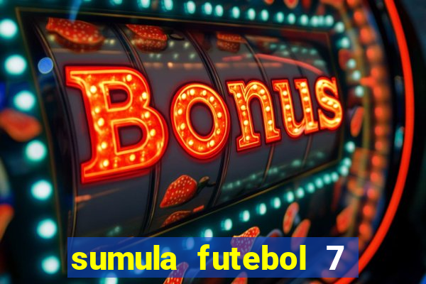 sumula futebol 7 society excel